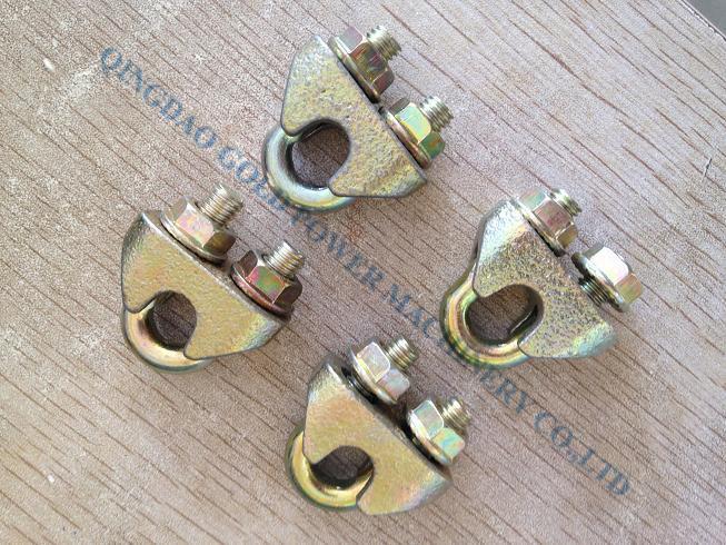 DIN1142 Malleable Steel Yellow Zinc Plated Wire Rope Clip For Rigging Hardware Wire Rope Clamp For Cable